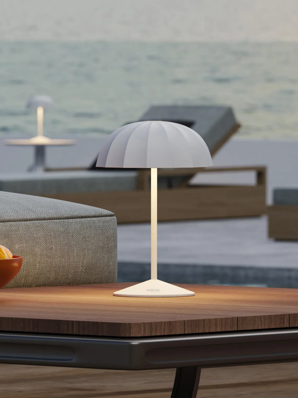 Discount sompex Petite lampe d'extérieur LED mobile Ombrellino, intensité lumineuse variable Blanc