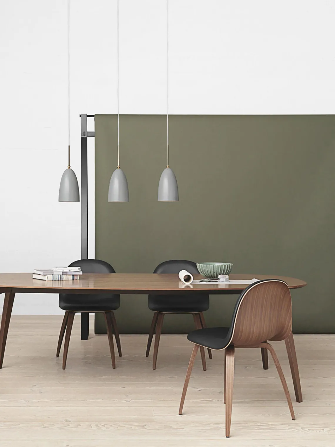 Outlet GUBI Petite suspension Gräshoppa Gris, or laiton