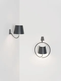 Sale zafferano Petite suspension LED mobile Poldina, intensité lumineuse variable Anthracite, mat