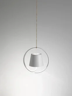 New zafferano Petite suspension LED mobile Poldina, intensité lumineuse variable Blanc, mat