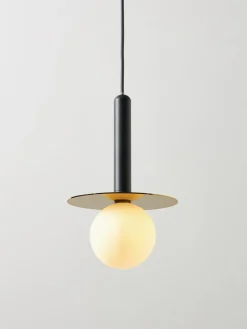 Outlet Houseof Petite suspension Plate Blanc, anthracite, doré