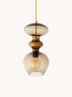 Online EBB & FLOW Petite suspension soufflée bouche Futura Taupe, doré, transparent
