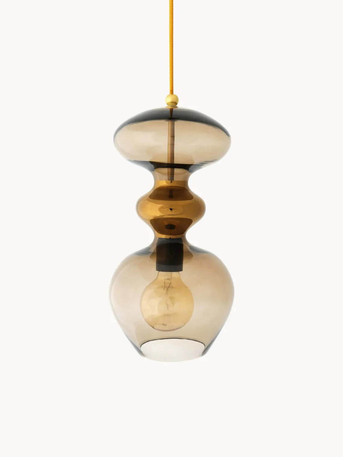 Online EBB & FLOW Petite suspension soufflée bouche Futura Taupe, doré, transparent