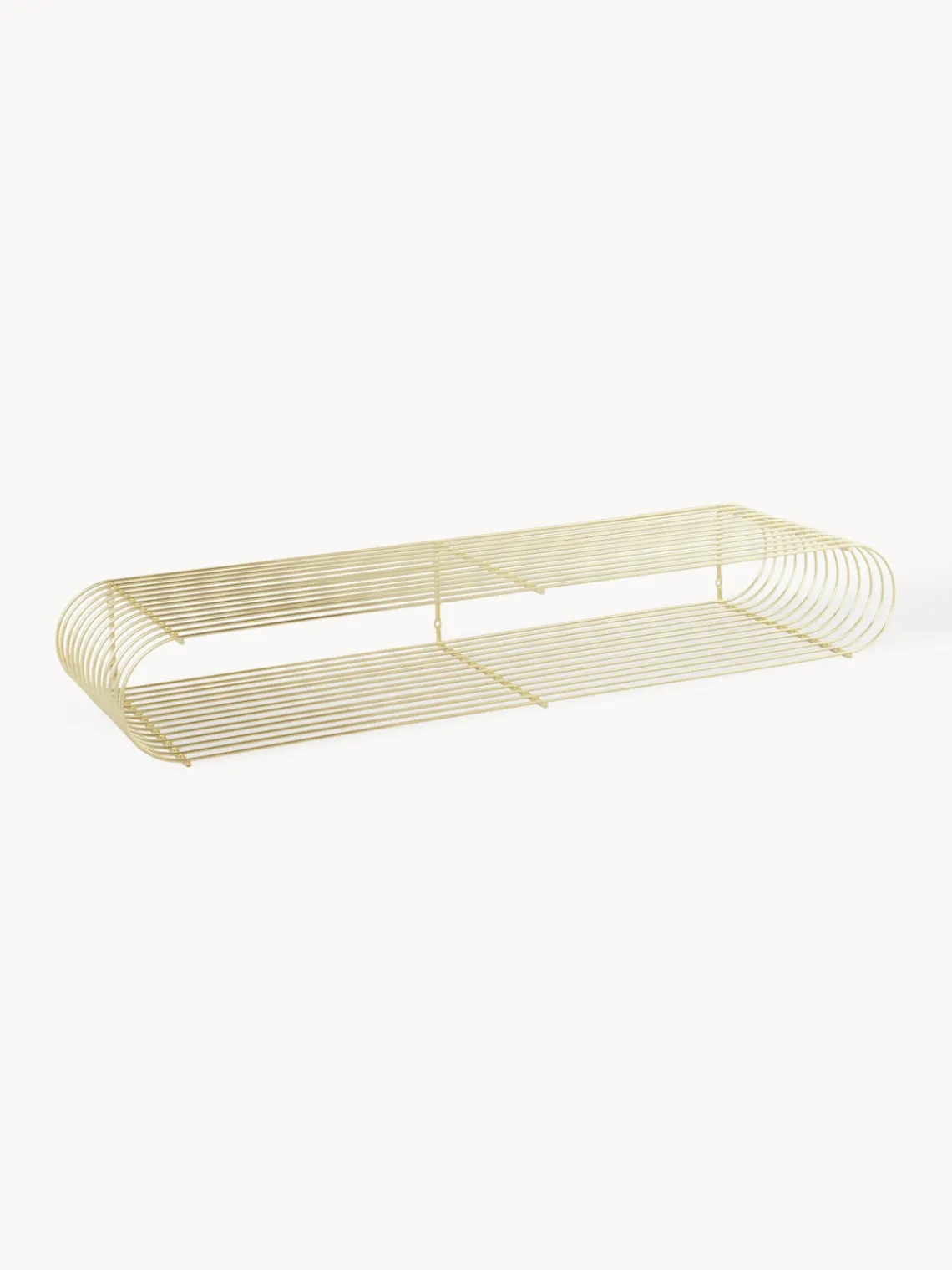 Outlet AYTM Petite étagère murale en métal Curve, larg. 80 cm Doré, haute brillance