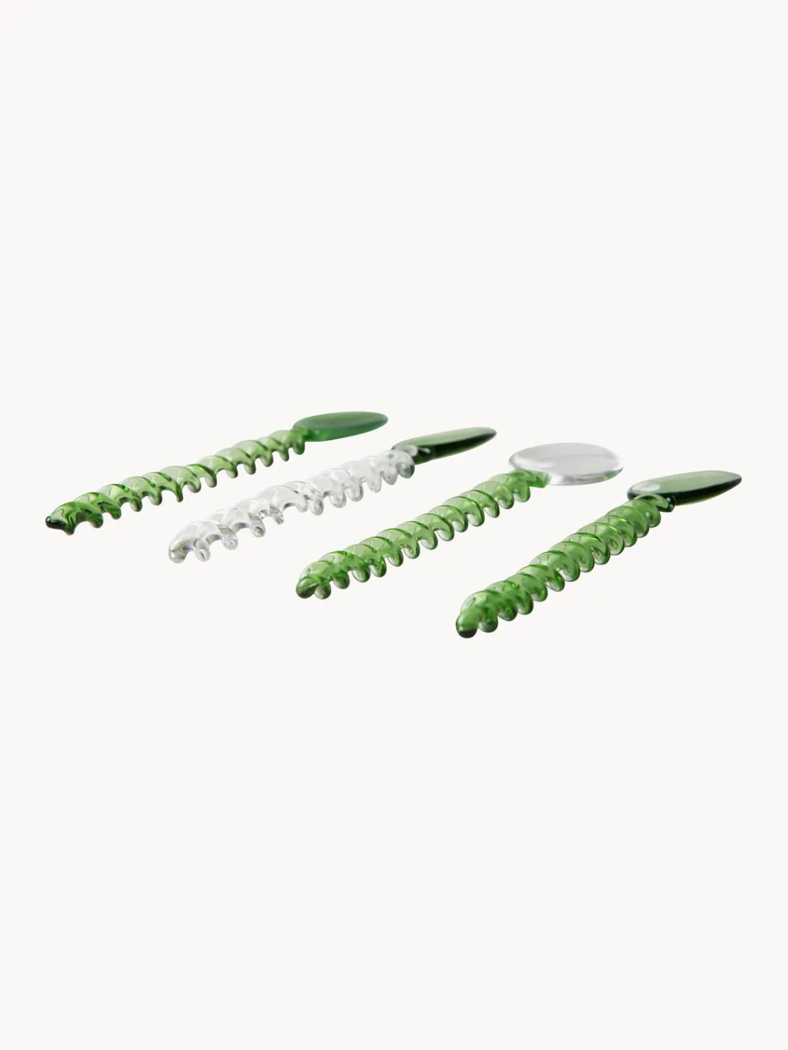 Sale HKLIVING Petites cuillères à café en verre Emeralds, 4 pièces