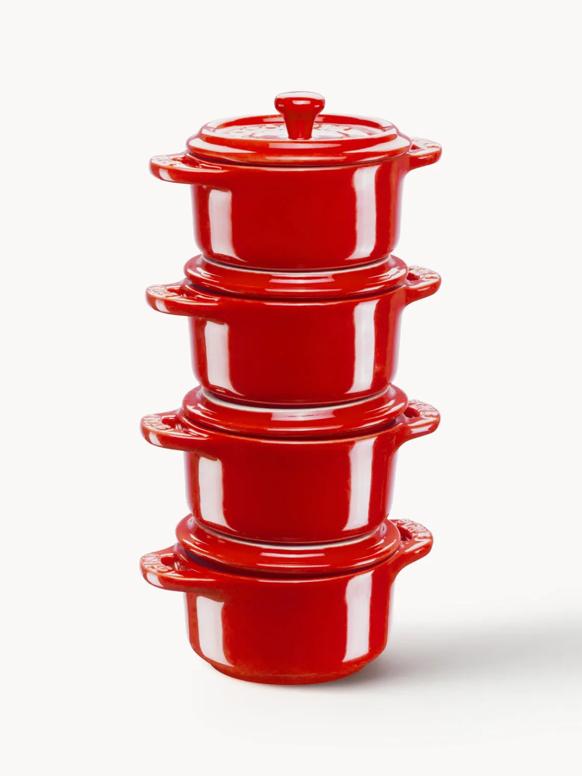 Sale Staub Petits pots Mini Cocotte, 4 pièces Rouge