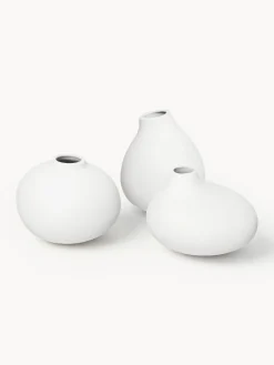 Discount blomus Petits vases en porcelaine Nona, 3 élém. Blanc cassé