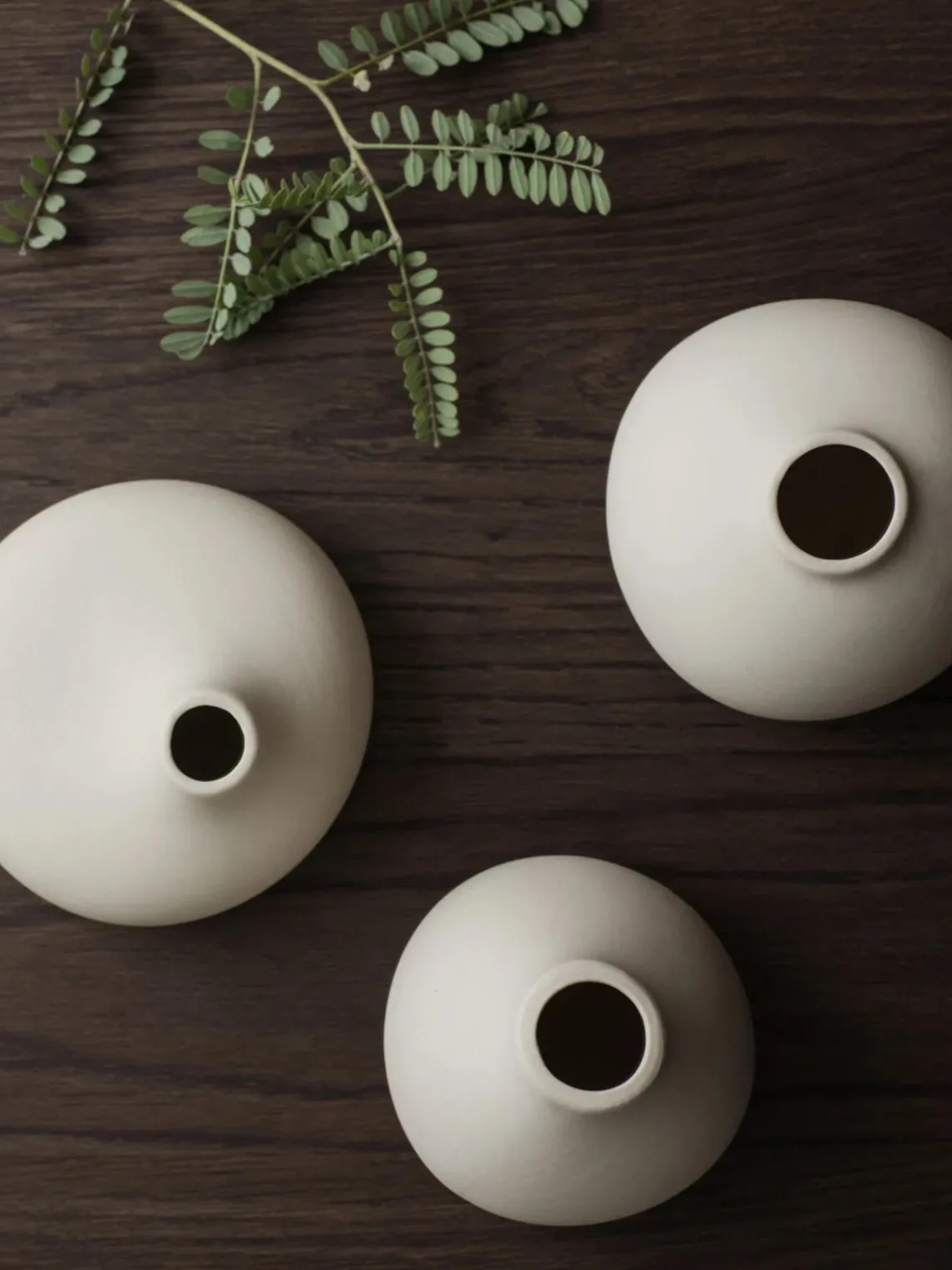 Discount blomus Petits vases en porcelaine Nona, 3 élém. Blanc cassé