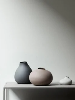 Discount blomus Petits vases en porcelaine Nona, 3 élém. Gris foncé