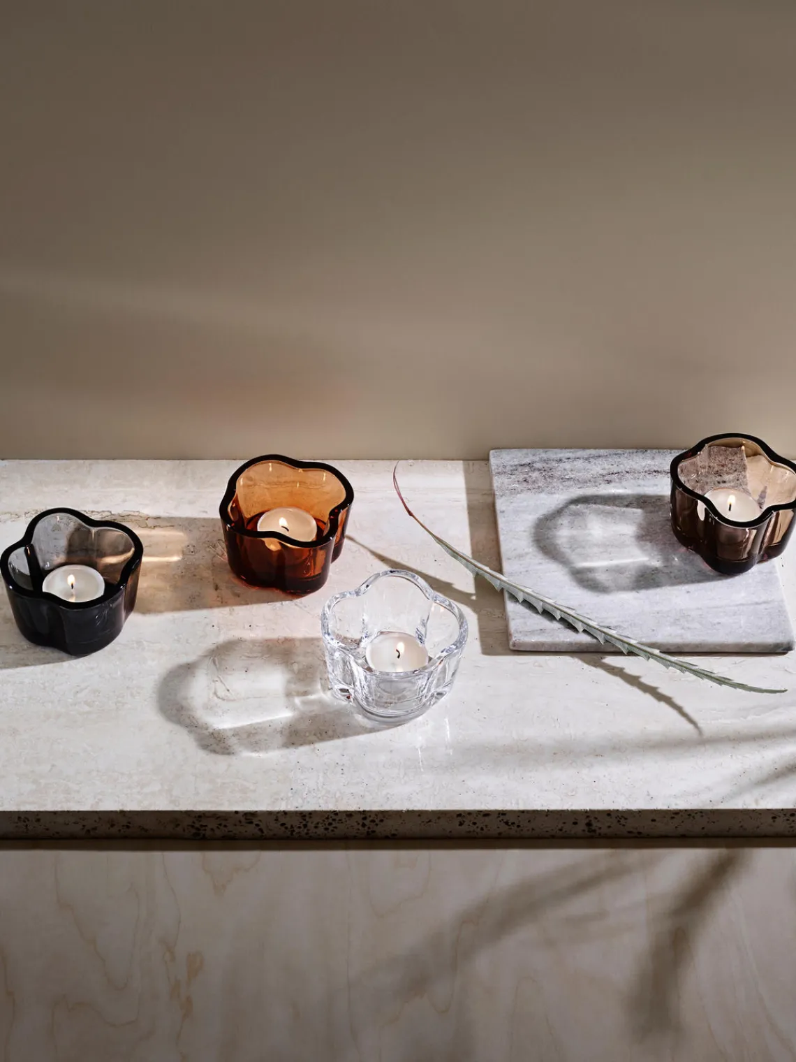 Hot iittala Photophore Alvar Aalto Gris foncé, transparent