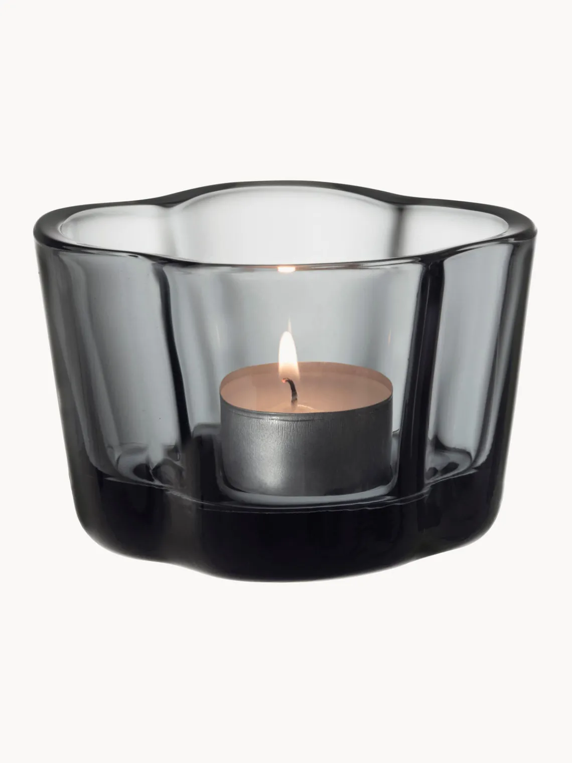 Hot iittala Photophore Alvar Aalto Gris foncé, transparent