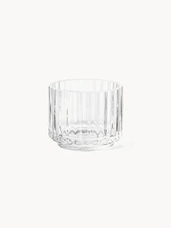 Best Lyngby Porcelaen Photophore en verre soufflé bouche strié Lyngby