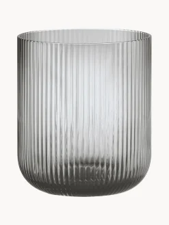 Outlet blomus Photophore en verre strié Ven, haut. 16 cm