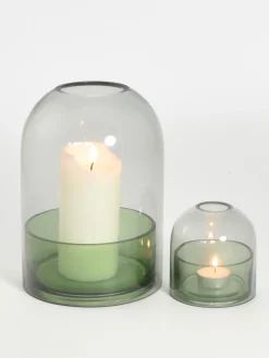 Best AYTM Photophore en verre Tota Vert sauge, gris foncé, transparent