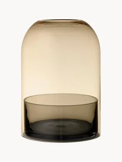 New AYTM Photophore en verre Tota Ocre, gris foncé, transparent