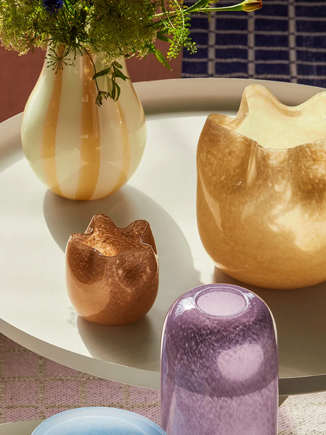 Sale Broste Copenhagen Photophore soufflé bouche Esther Beige