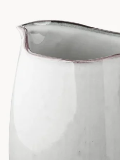 Best Broste Copenhagen Pichet à lait artisanal Nordic Sand, 1 L Gris clair, chiné