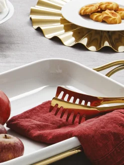 Discount sambonet Pince à spaghetti Living Doré, polissage haute brillance