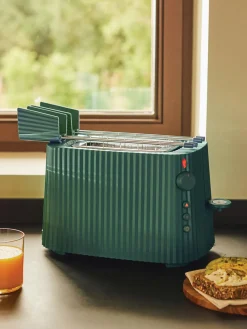 Fashion ALESSI Pinces à grille-pain Plissé, 2 pièces Vert foncé
