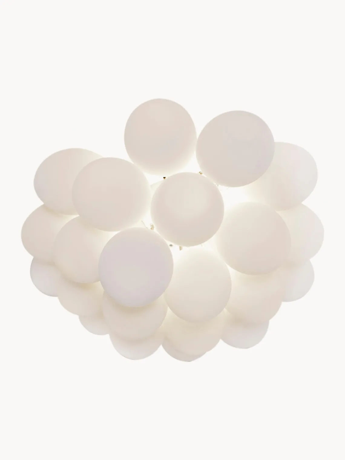 Clearance By Rydens Plafonnier en verre soufflé bouche Gross Blanc, mat