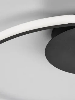 Online Nova Luce Plafonnier LED à intensité variable Fuline Noir