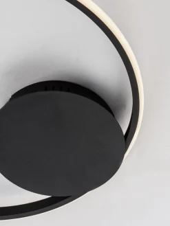 Online Nova Luce Plafonnier LED à intensité variable Fuline Noir