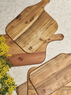 New Aida Planche à découper en bois de teck Raw