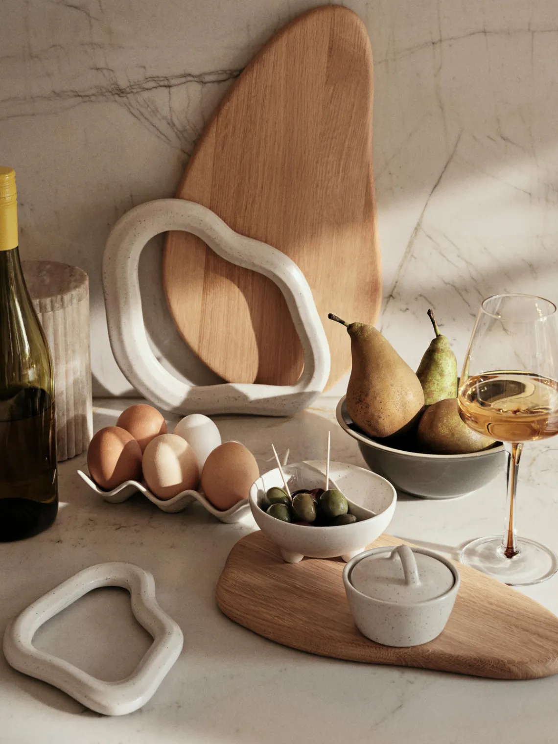 Clearance Broste Copenhagen Planche à découper en chêne Limfjord, larg. 28 cm