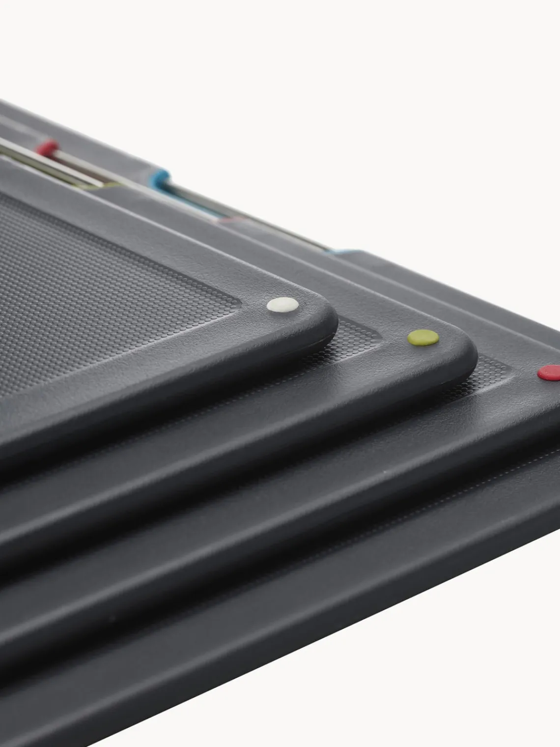 Discount Joseph Joseph Planches à découper avec support Folio, 5 élém. Acier inoxydable, noir