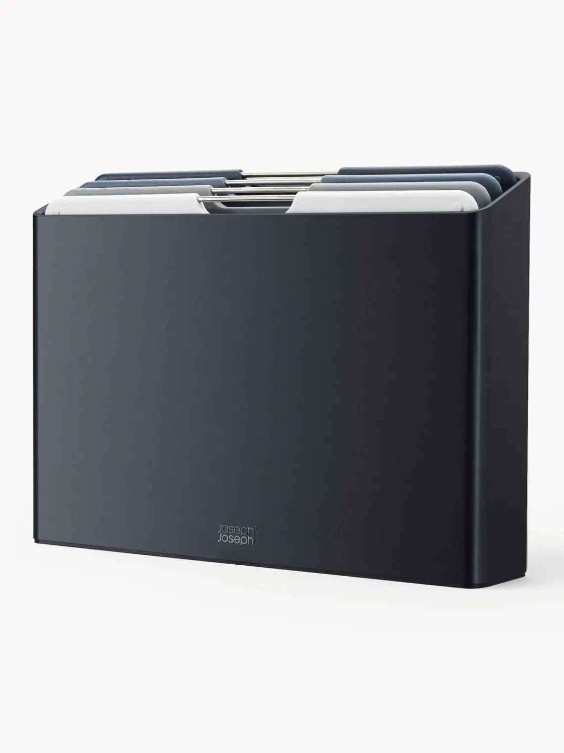 New Joseph Joseph Planches à découper avec support Folio, 5 élém. Anthracite, tons gris et bleus