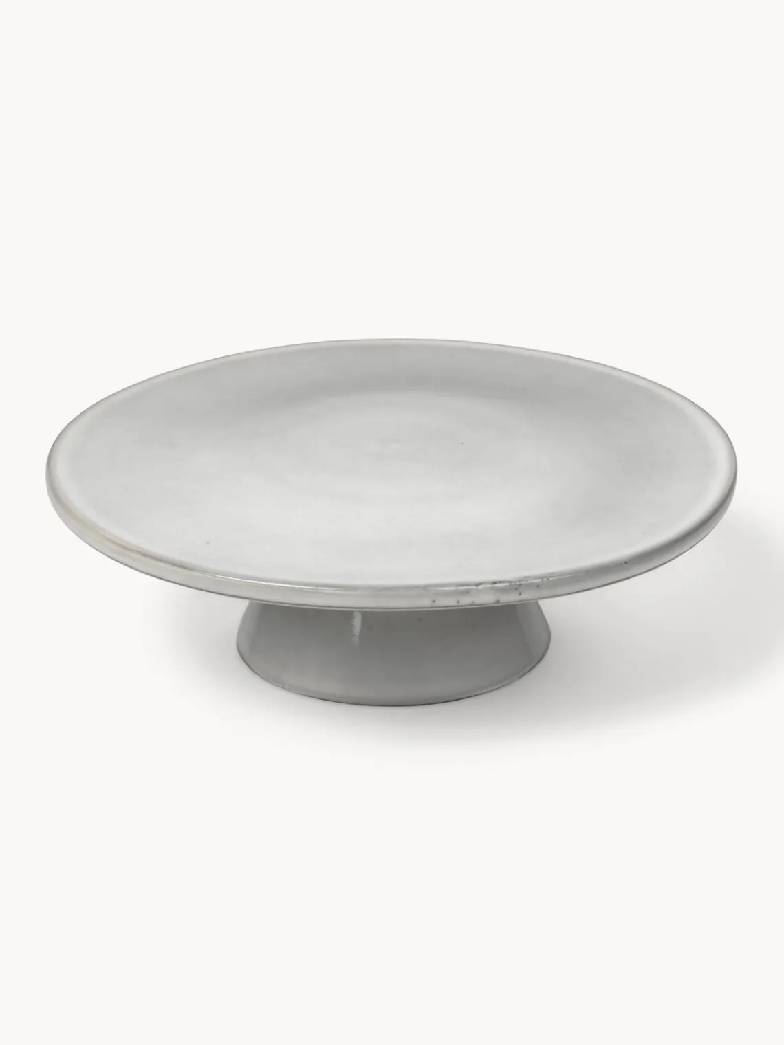 Outlet Broste Copenhagen Plat à gâteau artisanal Nordic Sand Gris clair, chiné