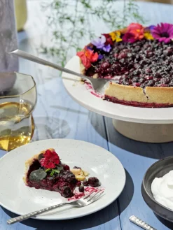 Sale Broste Copenhagen Plat à gâteau Nordic Vanilla Blanc cassé, chiné