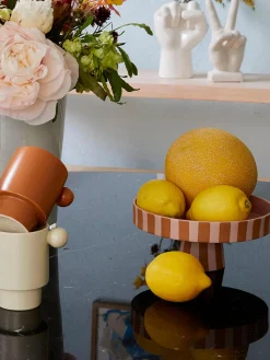 Discount Oyoy Living Design Plat à gâteaux en céramique Toppu Rose pâle, terracotta