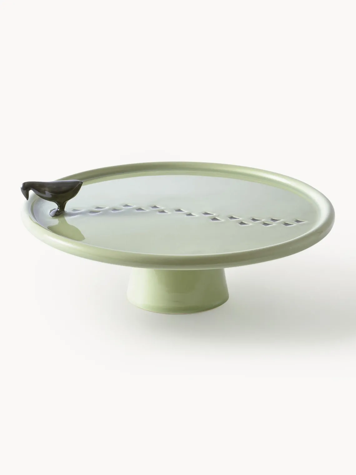 Discount Pols Potten Plat de service artisanal en céramique Walking Duck Vert olive