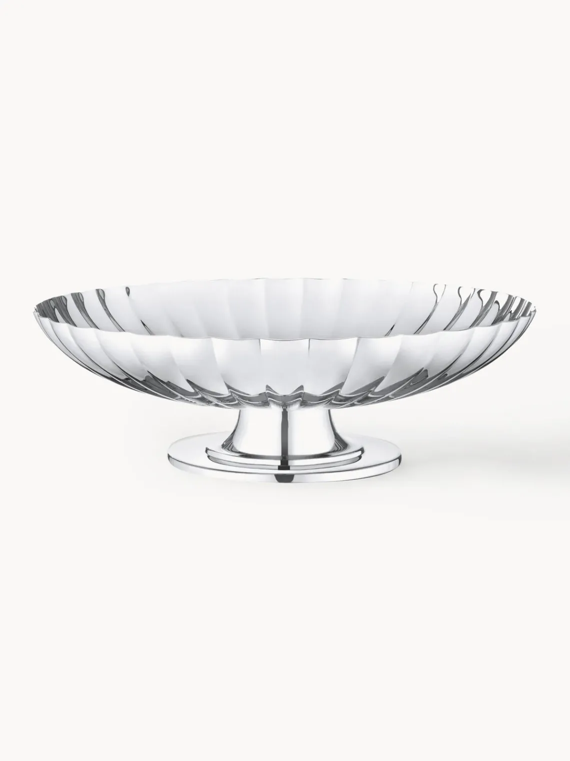 Hot GEORG JENSEN Plat de service en acier inoxydable strié Bernadotte