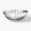 Fashion GEORG JENSEN Plat de service en acier inoxydable strié Bernadotte