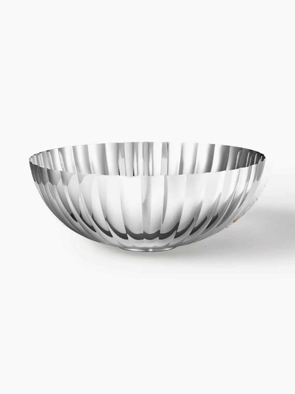 Fashion GEORG JENSEN Plat de service en acier inoxydable strié Bernadotte