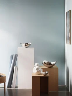 Fashion GEORG JENSEN Plat de service en acier inoxydable de forme organique Bloom