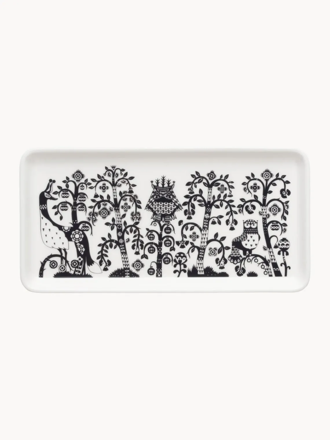 Fashion iittala Plat de service en porcelaine Taika Noir, blanc