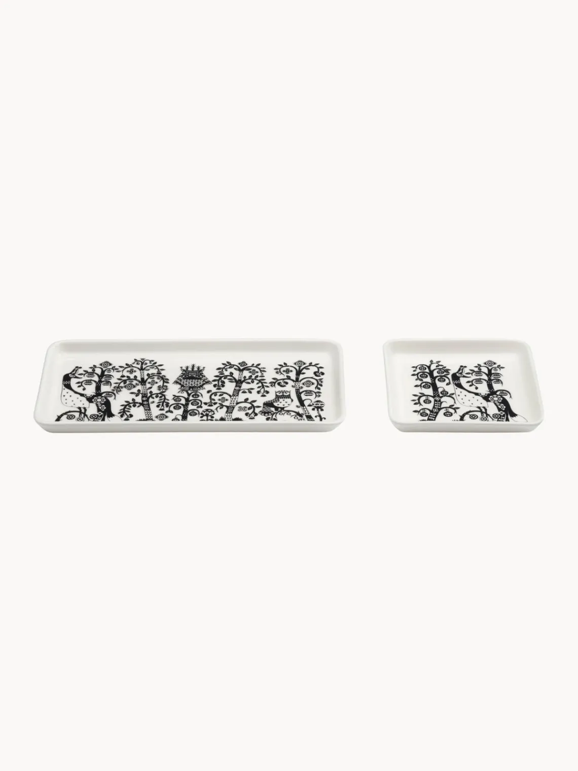 Fashion iittala Plat de service en porcelaine Taika Noir, blanc