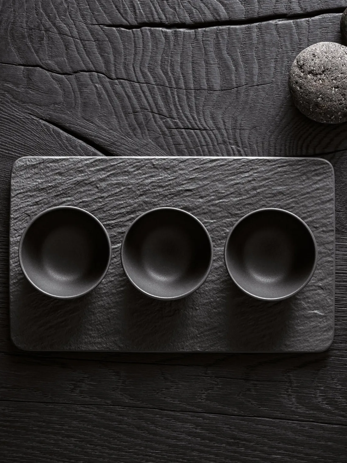 Fashion Villeroy & Boch Plateau apéritif en porcelaine Manufacture Rock, 4 élém.