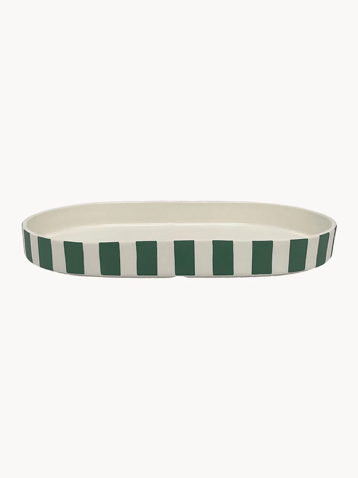 Online Oyoy Living Design Plateau décoratif artisanal Toppu Vert foncé, blanc