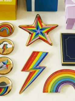 Discount Jonathan Adler Plateau décoratif en porcelaine Rainbow