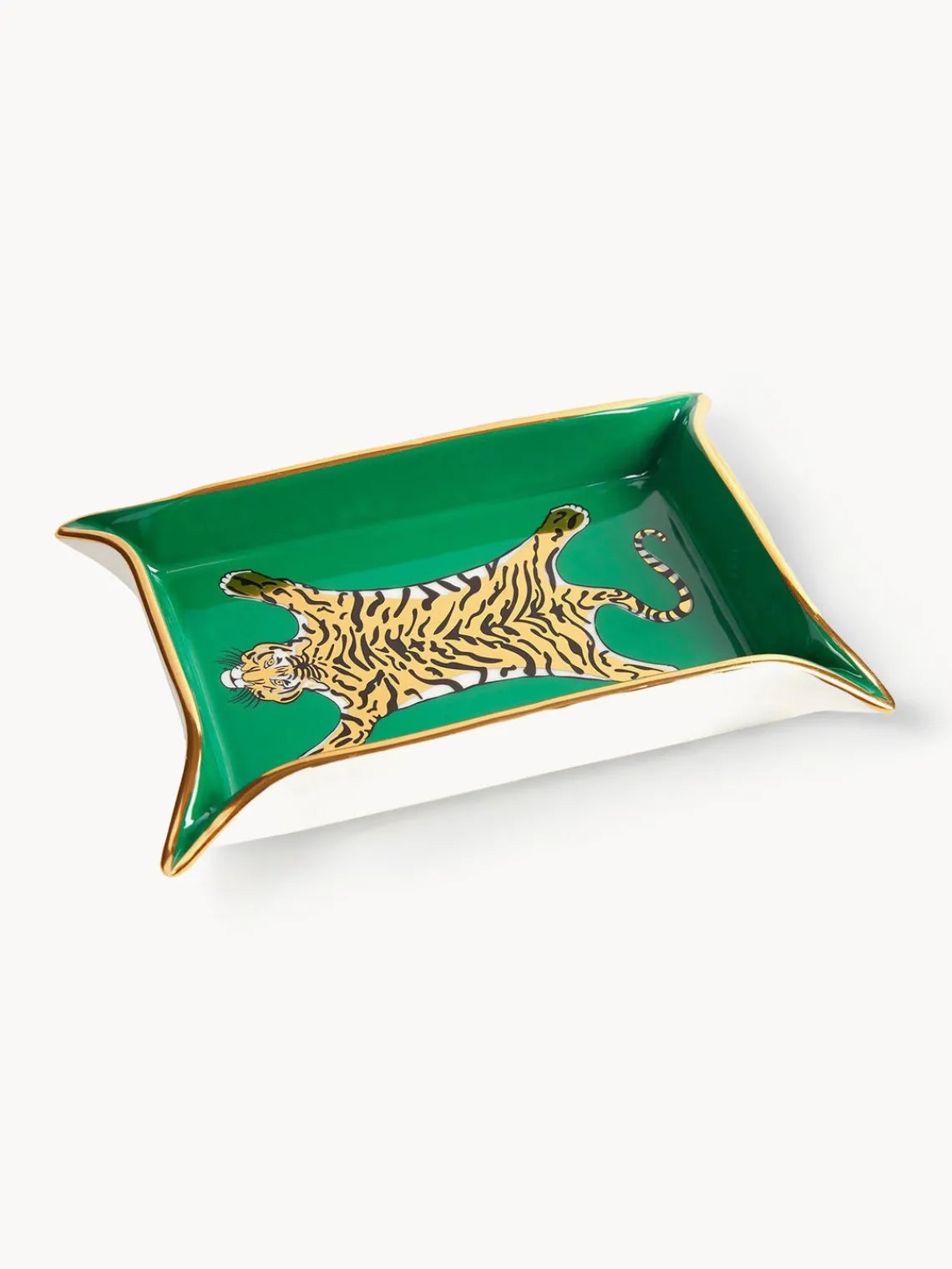 Sale Jonathan Adler Plateau décoratif en porcelaine Tiger