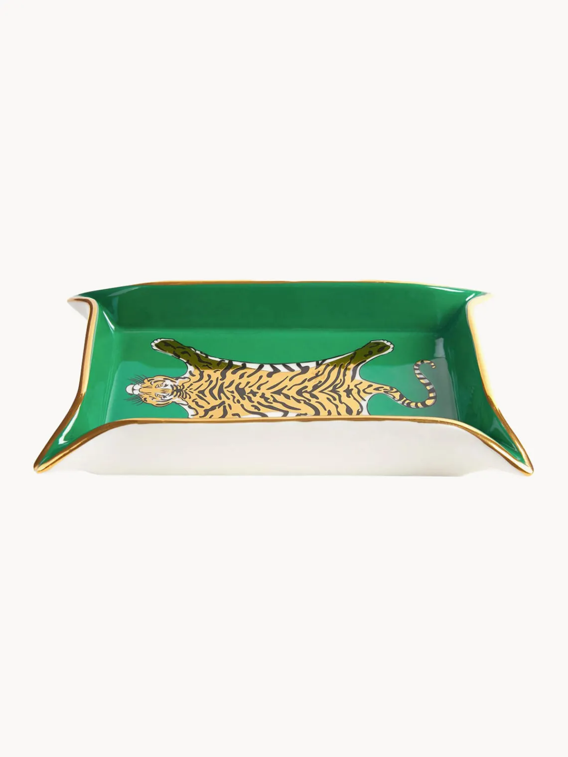 Sale Jonathan Adler Plateau décoratif en porcelaine Tiger