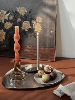 Sale Broste Copenhagen Plateau décoratif Mie Argenté, satiné