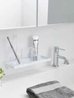 Discount Yamazaki Plateau de bain avec crochet Tower Blanc, haute brillance