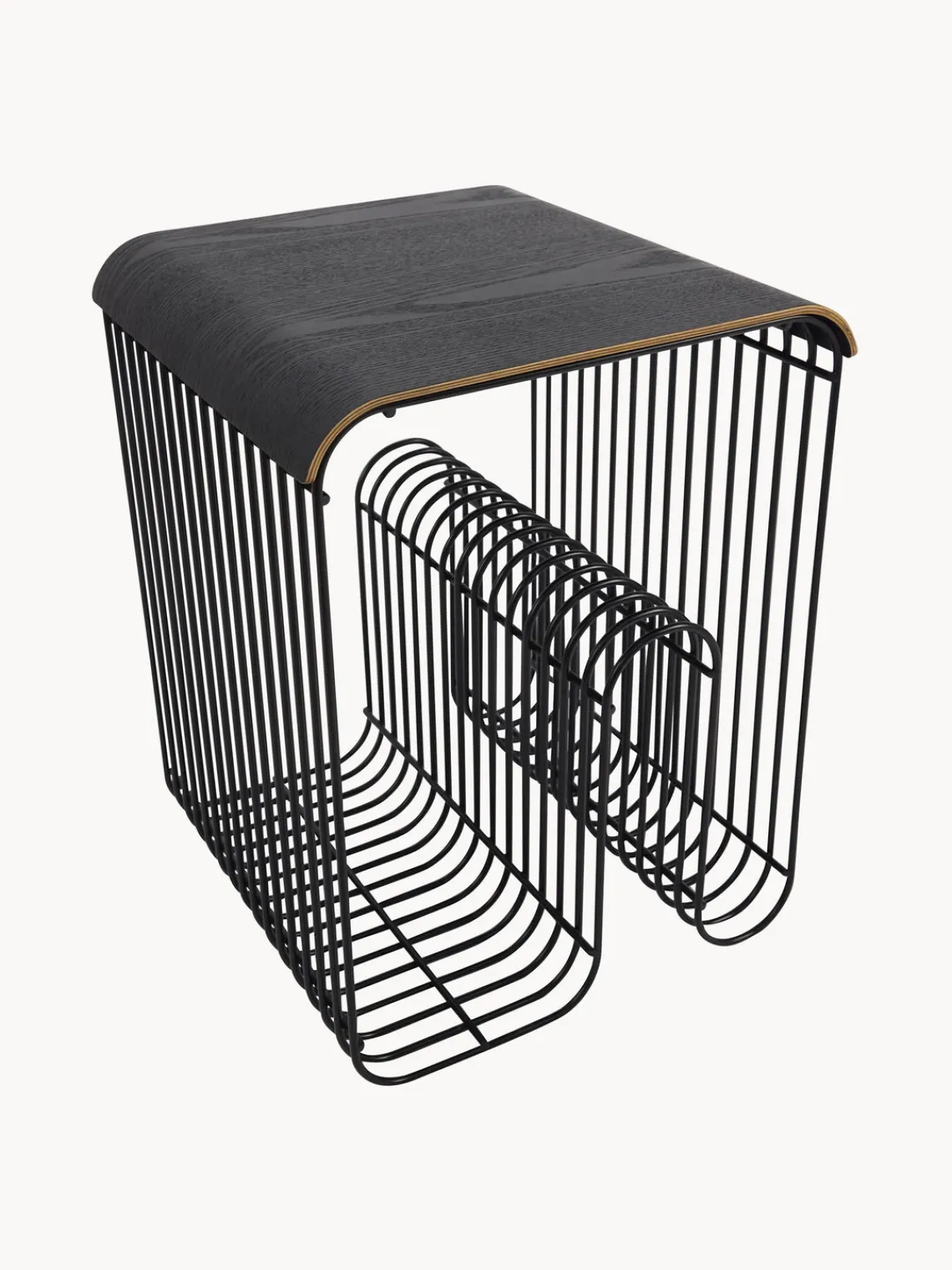 Best AYTM Plateau en chêne pour tabouret Curva Bois de chêne, anthracite laqué