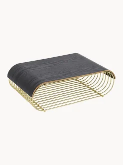 Fashion AYTM Plateau en chêne pour étagère murale Curva Bois de chêne, anthracite laqué