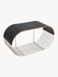 Outlet AYTM Plateau en chêne pour étagère murale Curva Bois de chêne, anthracite laqué